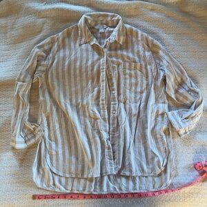 Old Navy Beige Striped Blouse
